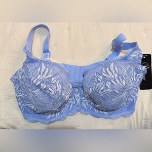 Paramour by Felina Peridot Underwire Blue Bra Size 34 DDD NWT
